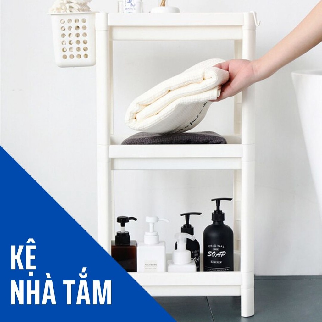 Kệ Nhựa 3 Tầng INOCHI Chất Liệu Chắc Chắn Dùng Làm Giá Để Đồ Nhà Tắm Phòng Ngủ