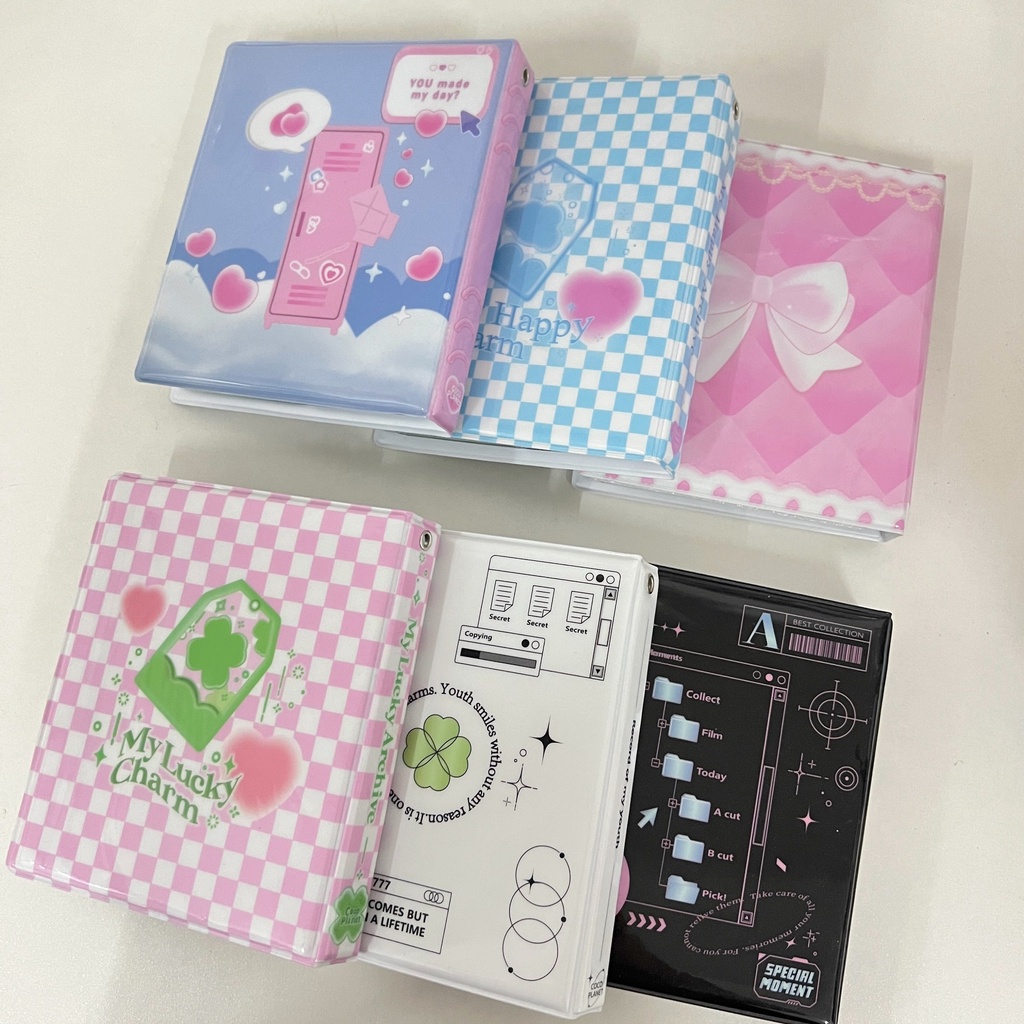 Peach Korean Ins Life four grid photo album Star card copies Receive a photo album