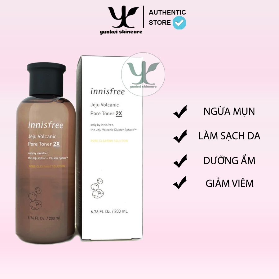 Nước hoa hồng Innisfree Jeju Volcanic Pore Toner 2X 200ml