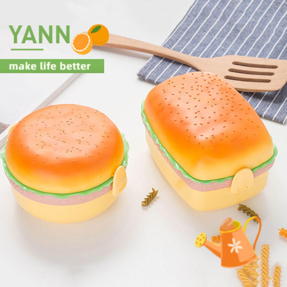 Hộp cơm Hai Tầng Hình Bánh Hamburger Dễ Thương Cho Bé