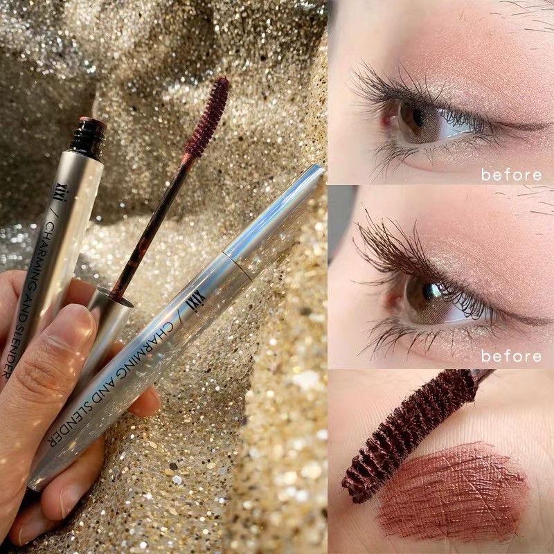 Mascara Màu Nâu Làm Dài, Dày, Cong Mi Tự Nhiên Chống Thấm Nước