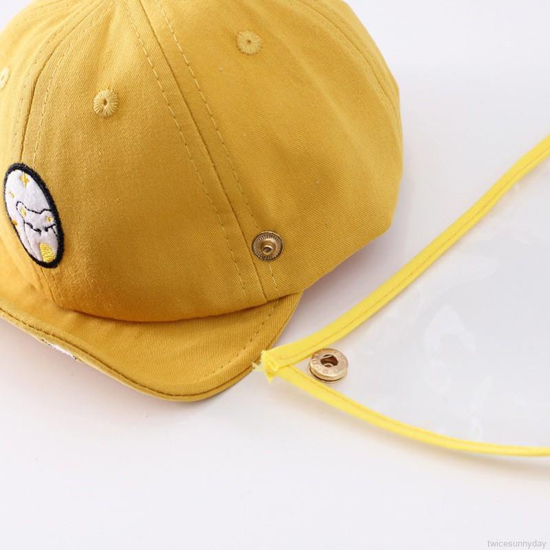 Mũ lưỡi trai có tấm che bảo vệ chống giọt bắn thời trang cho bé trai 0-2 tuổi