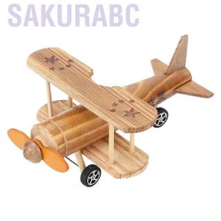 Sakurabc Fighter Plane Wooden Puzzle Toy Wood DIY Assembling Education Construction Model for Boy Girl