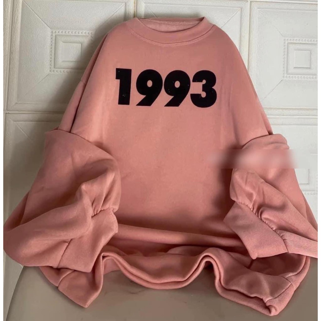 Áo sweater nỉ tay bồng unisex 1993_Áo nỉ bông nam nữ basic, cá tính, hottend