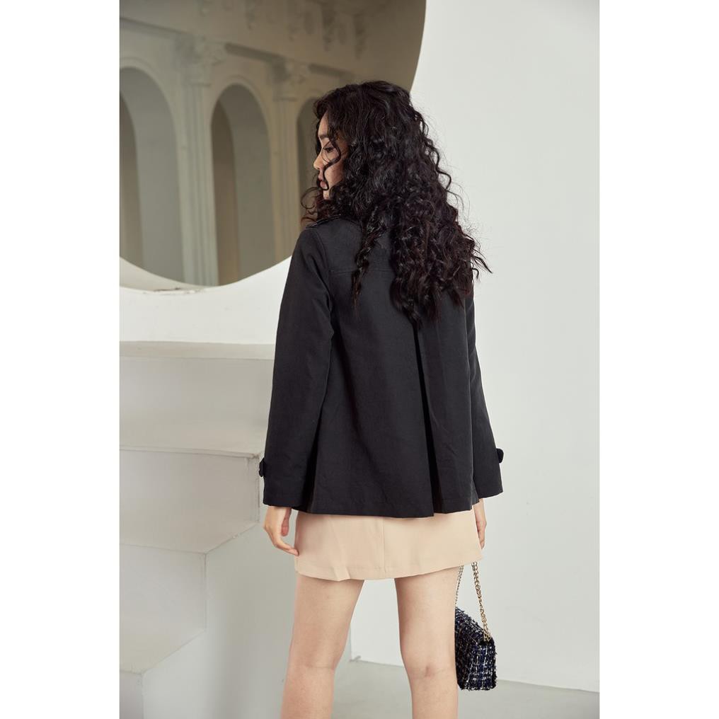 Áo khoác kaki nữ cổ bẻ đính cúc KKA0624 92WEAR