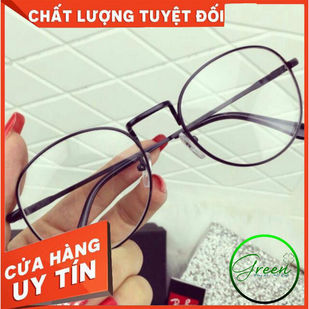 OTIS SHOP [HOT] Mắt kính ngố tròn thời trang cao cấp kính teen kính có tròng kính ngố kính mắt mèo