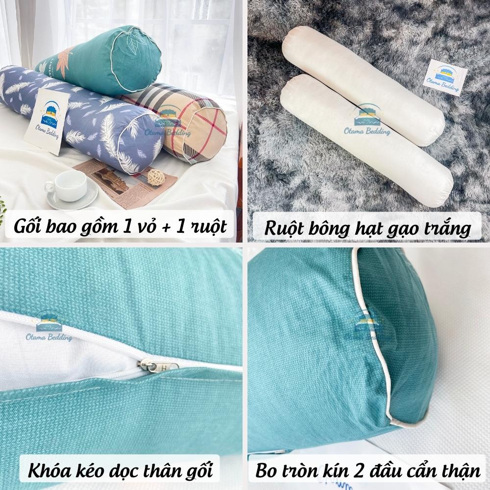 Ruột gối ôm dài cotton người lớn siêu mềm cao cấp hình thú dễ thương kèm áo gối ôm có dây kéo tiện lợi - Otama Bedding