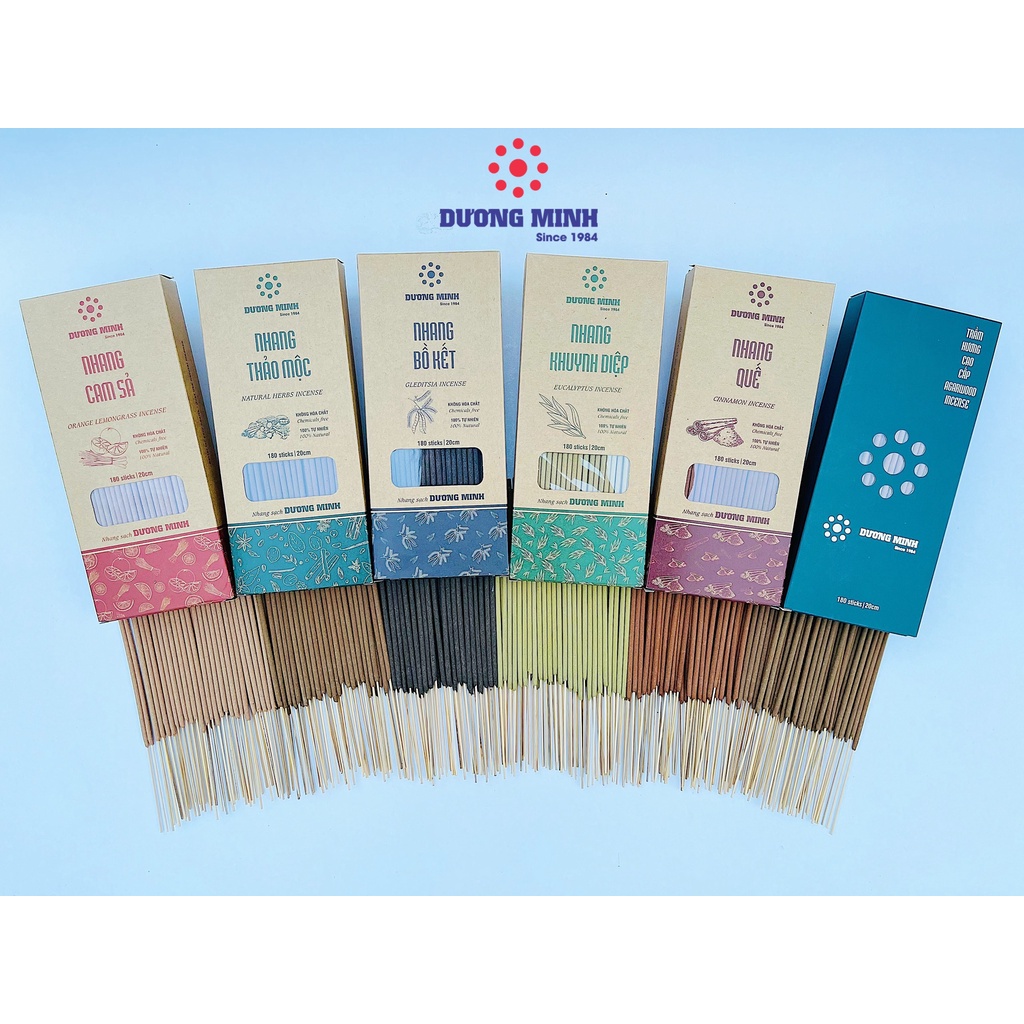 Hương sạch Dương Minh nhang ngắn 20cm/30cm/40cm - nhang sạch 100% thành phần tự nhiên nhang thảo mộc hương organic