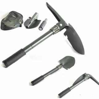 Bộ cuốc xẻng du lịch đa năng 4 in 1 - Gấp gọn - Có bao đựng