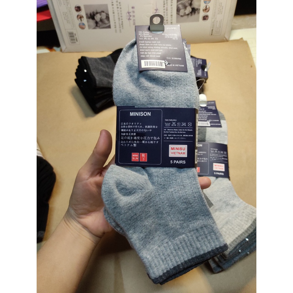 Tất nam cổ cao chất cực đẹp, tất miniso nam cổ cao