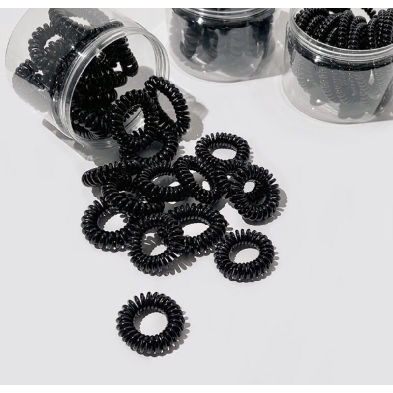 Dây buộc tóc lò xô 3cm màu đen