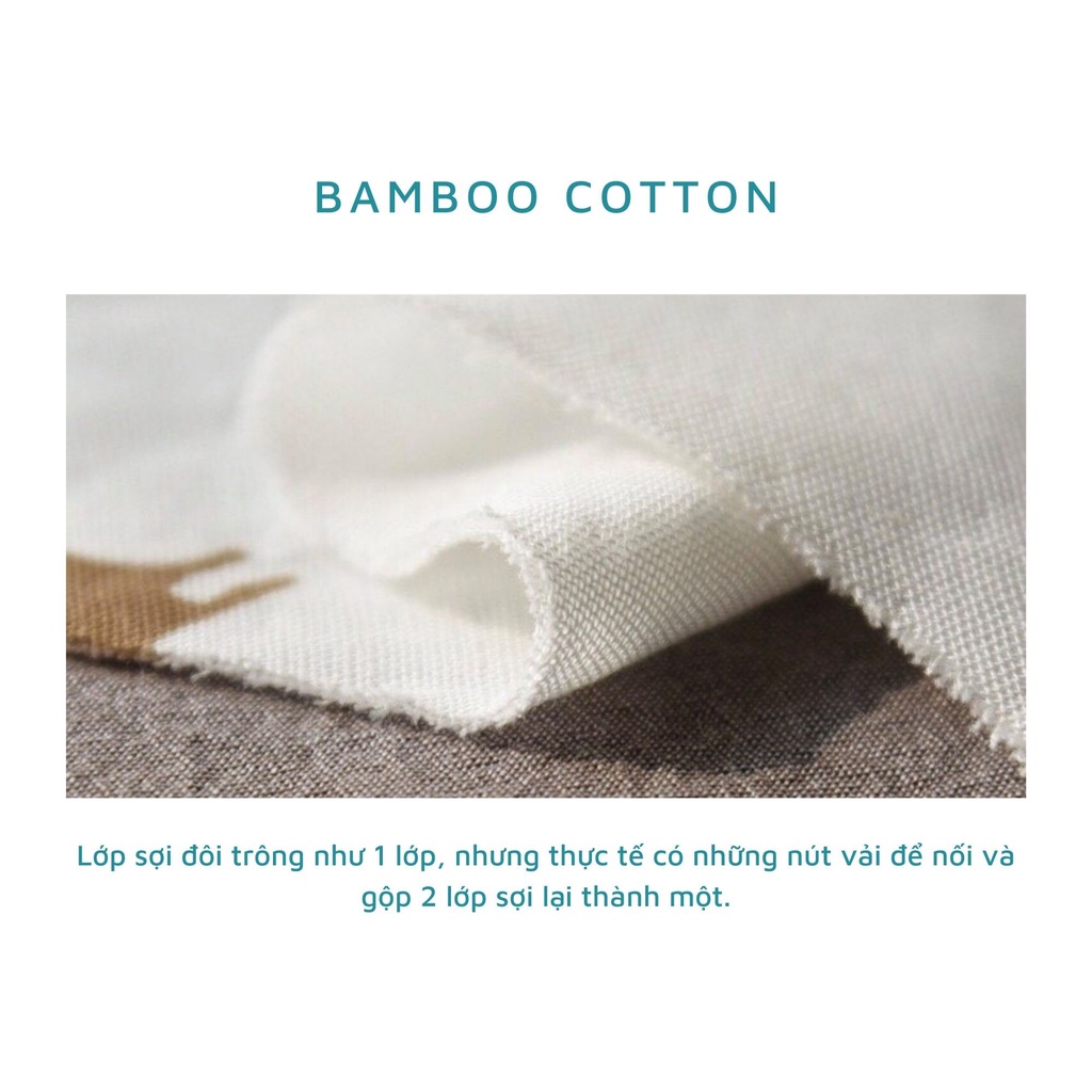 Khăn Xô Sợi Tre Đa Năng Nắng Của Mẹ chất Cotton Organic 2 lớp mềm mịn phù hợp làm chăn mỏng, khăn quấn bé 1m2x1m2 _CHAN