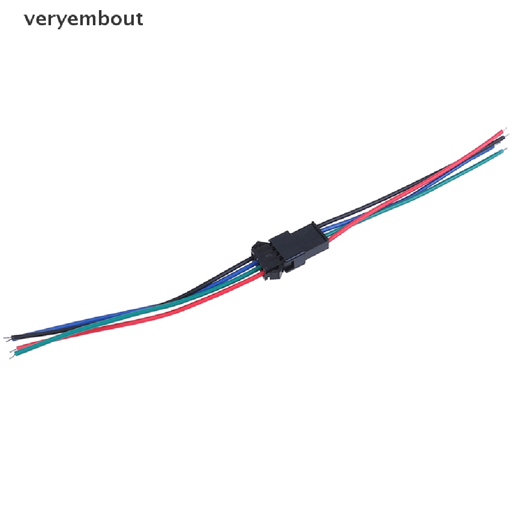Set 5 Cặp Đầu Nối Dây Đèn LED 20cm SM 2Pin 3Pin 4Pin Male Và Female Tiện Dụng