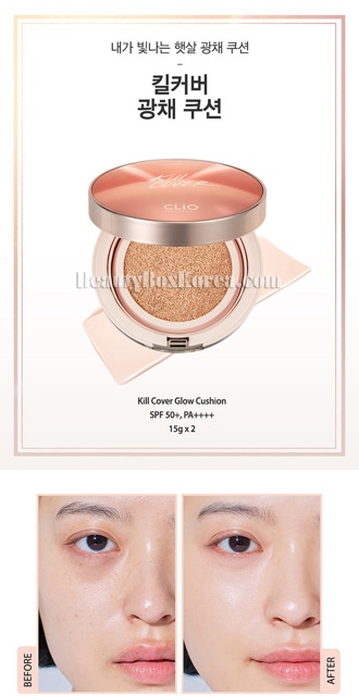 [Cam kết chính hãng] Set 2 lõi CLIO Kill COVER GLOW CUSHION SPF50+ PA+++ | BigBuy360 - bigbuy360.vn