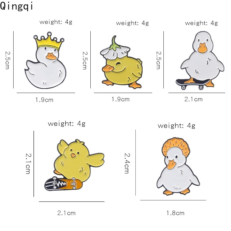 Ghim cài áo Miss Zoe thiết kế chú vịt hoạt hình xinh xắn