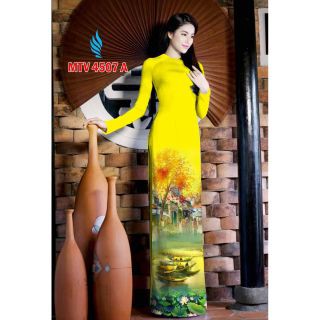 Vải áo dài phong cảnh