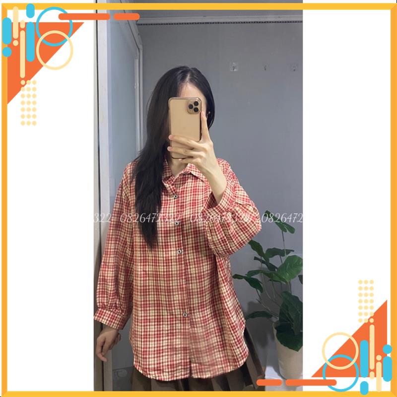 Áo sơ mi kẻ, áo kẻ tay bồng, áo kẻ cổ đức đi học đi làm 4 màu MSP23488 | BigBuy360 - bigbuy360.vn