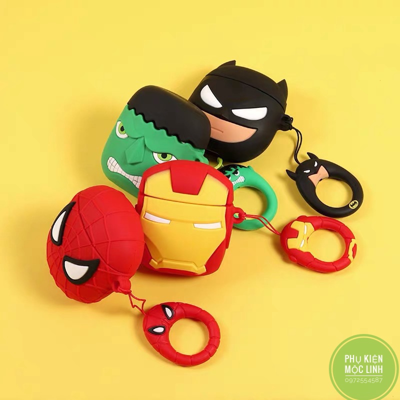 ☘️Tặng kèm móc tay☘️ Case bao airpod silicon PRO | PRO 2 2022  BAT MAN CHE MẮT - Vỏ bọc đựng tai nghe không dây
