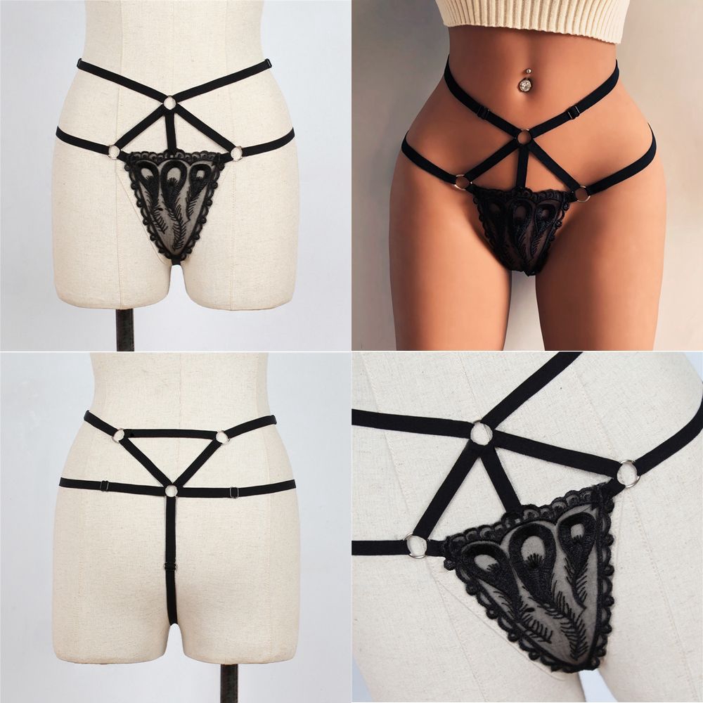 Quần lót ren hoa chất liệu co giãn thiết kế quyến rũ cho phái nữ | BigBuy360 - bigbuy360.vn