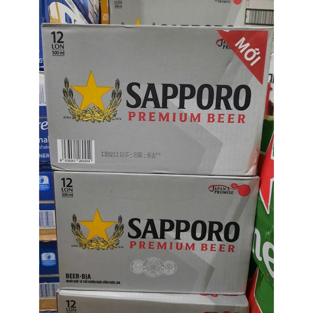 Thùng 24 lon bia Sapporo 330ml