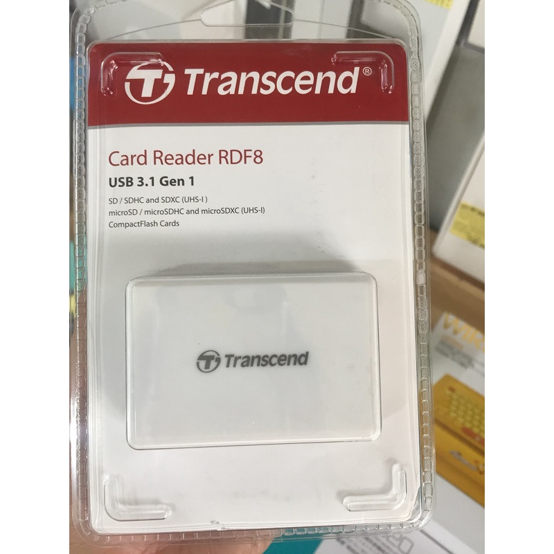 Đầu đọc thẻ nhớ usb 3.1 5Gbps Transcend F8 đọc được thẻ nhớ CF/SD/MicroSD