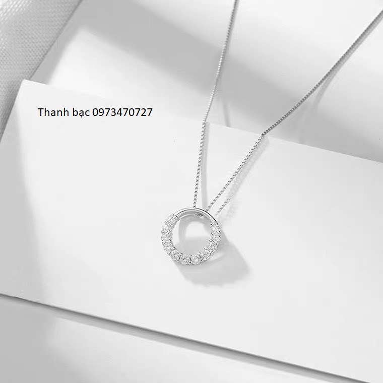 Dây chuyền bạc nữ, bạc ý 925 huyền thoại gốm 02 mẫu dây