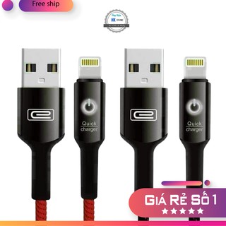 Cáp sạc iphone earldom ec-063i dây sạc tự ngắt khi đầy pin, tương thích cho ip 5,6,7,8,x,11,12 dài 1m