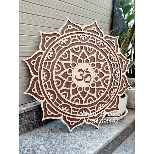 Yoga, Tranh treo tường Decor hoa Mandala treo tường trang trí Phòng Thiền , Yoga, phòng tập