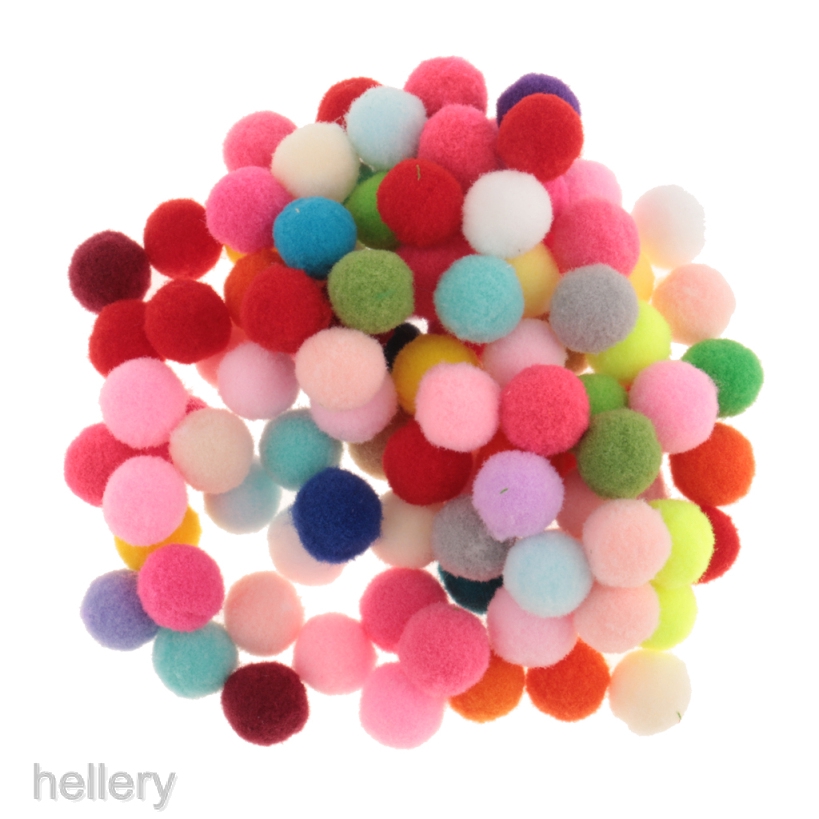 Set 100 Quả Cầu Lông Xù Mini Dùng Trang Trí Giáng Sinh DIY
