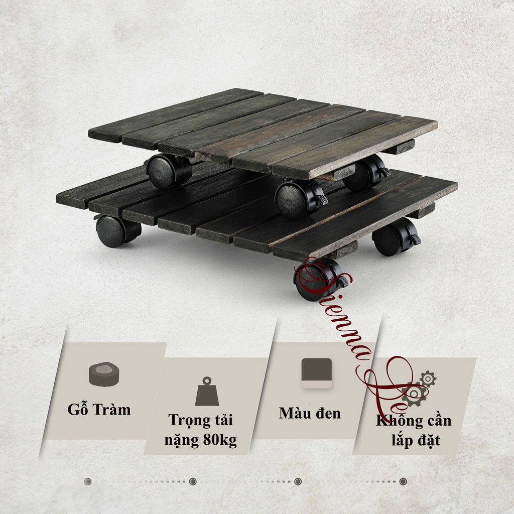 Đế Lót Nâng Chậu Cây Chậu Hoa Di Động Có Bánh Xe