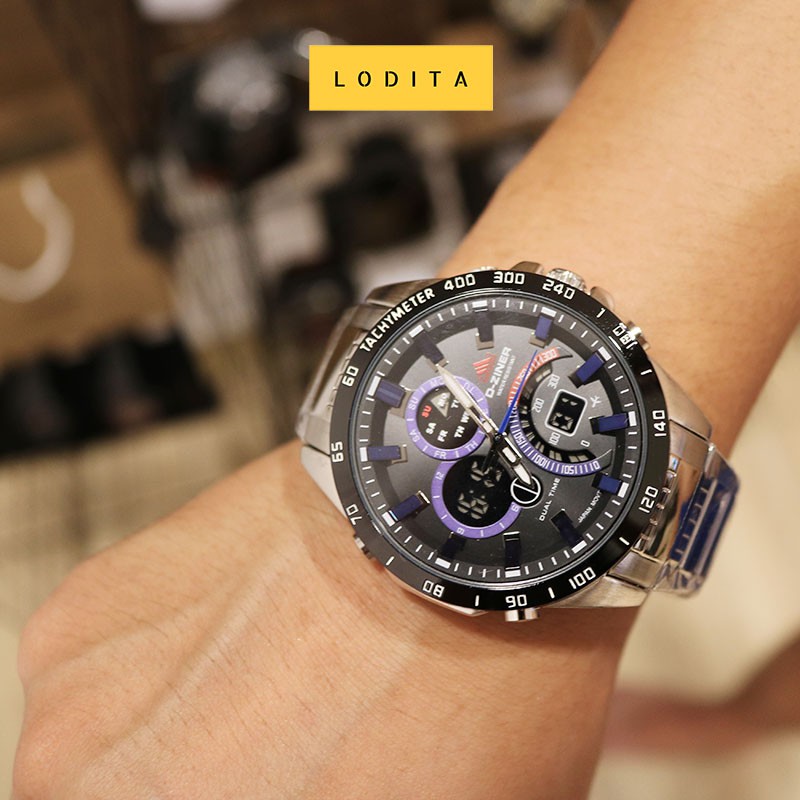 Đồng hồ nam dây thép không gỉ kim loại cao cấp chính hãng giá rẻ D-Ziner DZ-8106 | BigBuy360 - bigbuy360.vn