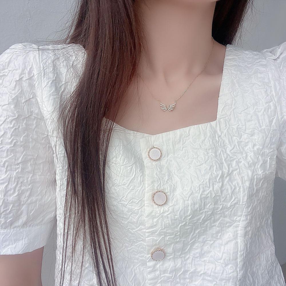 Vòng cổ Mặt Hình Cánh Thiên Thần Đính Đá Thời Trang Cho Nữ