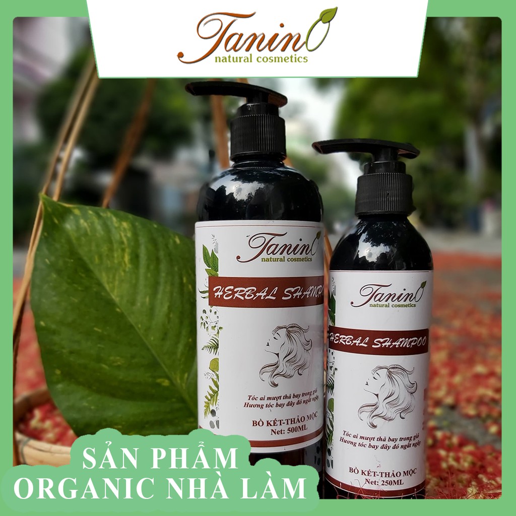 DẦU GỘI THẢO MỘC BỒ KẾT TANINO ORGANIC NHÀ LÀM - 100% NGUYÊN LIỆU TỰ NHIÊN