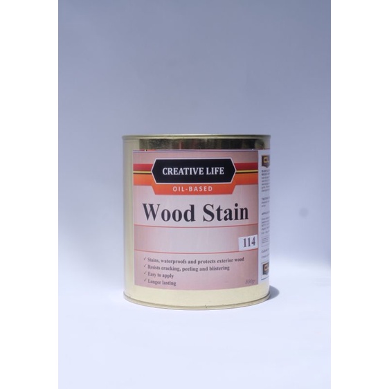 Sơn lau gỗ gốc dầu wood stain mã 1xx  lon 800gr, công ty Creative Life - LUMY Wood Decor