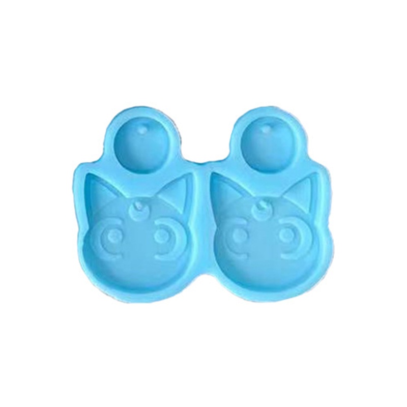 Khuôn Silicon Bóng Làm Bông Tai DIY Hình Mèo / Thỏ / Cá Xinh Xắn