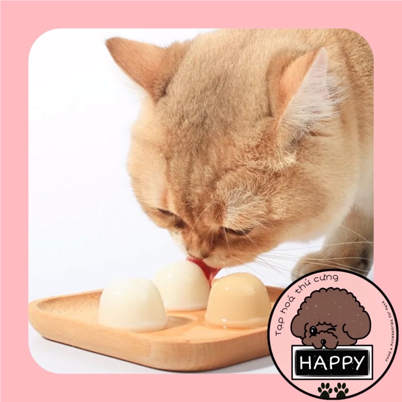 [Gói 15 viên] Pudding sữa dê cho mèo ở mọi độ tuổi / Thạch sữa dê bổ sung canxi cho thú cưng - Tạp Hoá Thú Cưng Happy