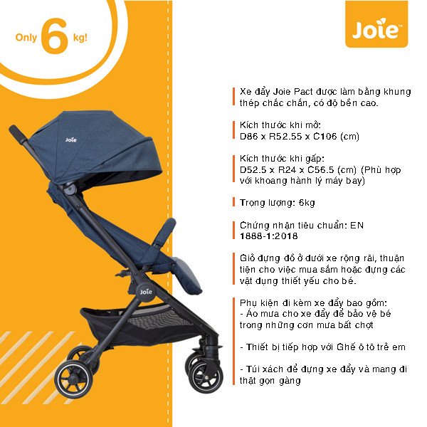 Shop Bố Ken - Xe Đẩy Trẻ Em Gấp Gọn Joie Pact/ Joie Tourist W/ Aprica Karoon Air cho bé từ 0 đến 3 tuổi