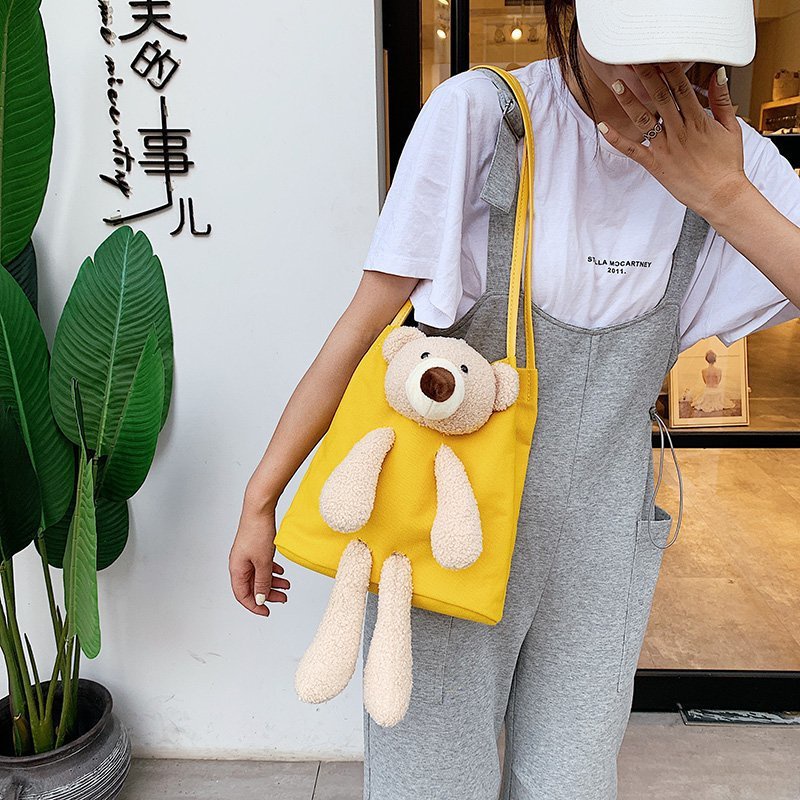Túi Đeo Chéo Hình Gấu Bông Dễ Thương Thời Trang Cho Nữ