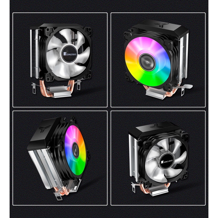 Quạt Tản Nhiệt Làm Mát CPU Jonsbo CR1200e Led Tự Động Đảo Màu, Tản Nhiệt Bằng 4 Ống Đồng.