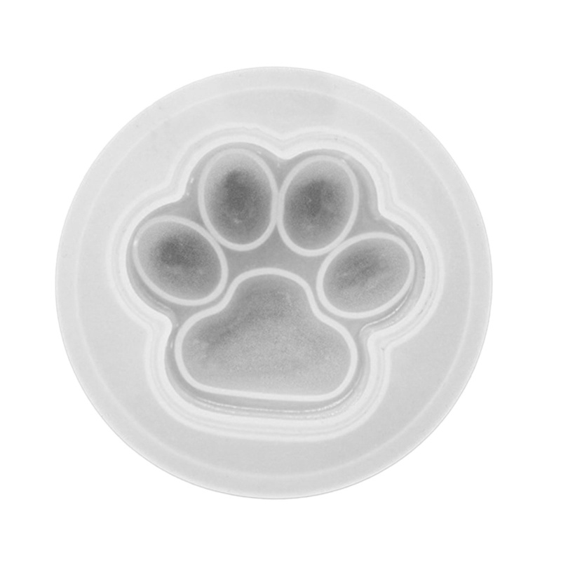 Khuôn Silicone Làm Móc Khóa / Bông Tai Hình Chân Mèo Bằng Pha Lê UV DIY