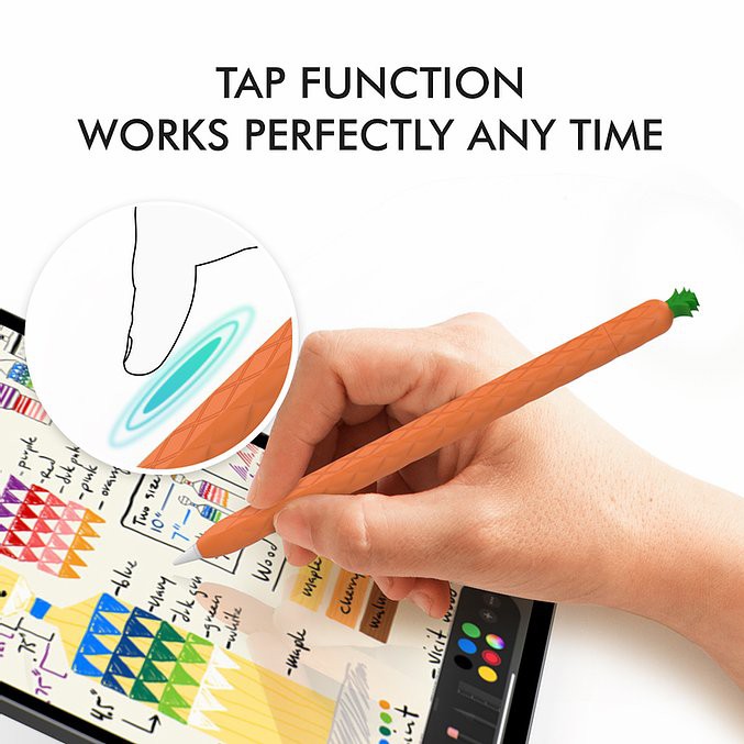 Bao Silicone Apple Pencil 1 2 Kiểu Quả Dứa ( Thơm) Cao Cấp Chính Hãng Aha Style