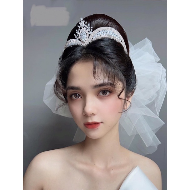 vương miện cao cấp, vương miện cài tóc cô dâu