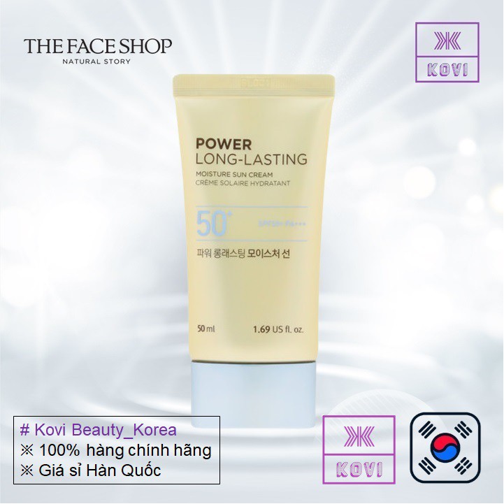 [The Face Shop / Kovi] Kem Chống Nắng Cấp Ẩm Thefaceshop Power Long-Lasting Moisture Sun Cream 50ml
