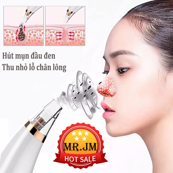 Máy Hút Mụn Đầu Đen Mụn Cám Mụn Trứng Cá Làm Sạch Và Thu Nhỏ lỗ chân lông Loại Sạc Điện Cầm Tay Nhỏ Gọn 3 Mức Lựa Chọn