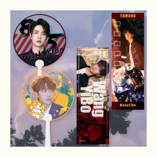 (CÓ SẴN) Set slogan + quạt Vương Nhất Bác
