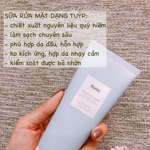 SỬA RỬA MẶT HUXLEY DẠNG TUÝP GIÚP DA SẠCH SÂU