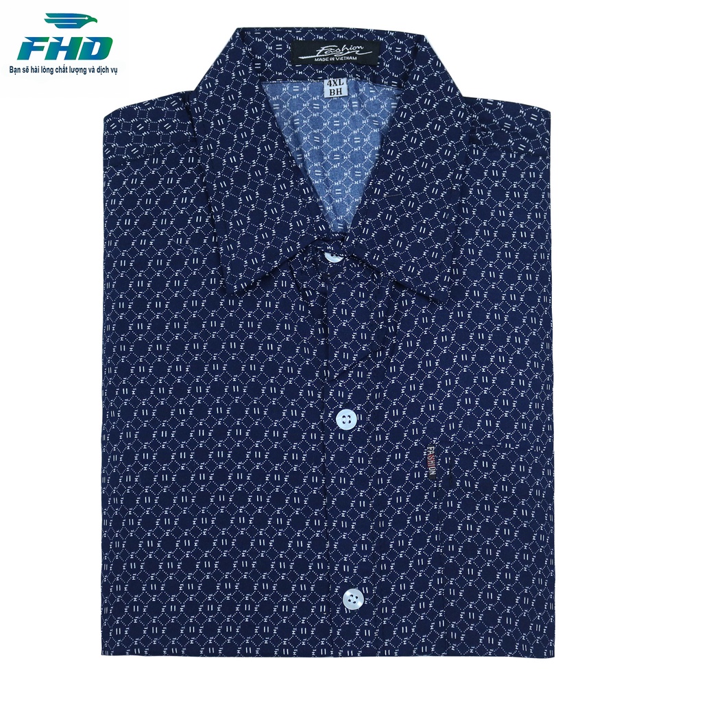 Áo sơ mi nam trung niên ngắn tay vải kate hàng chất vải mềm mịn, bền màu  FHDA011