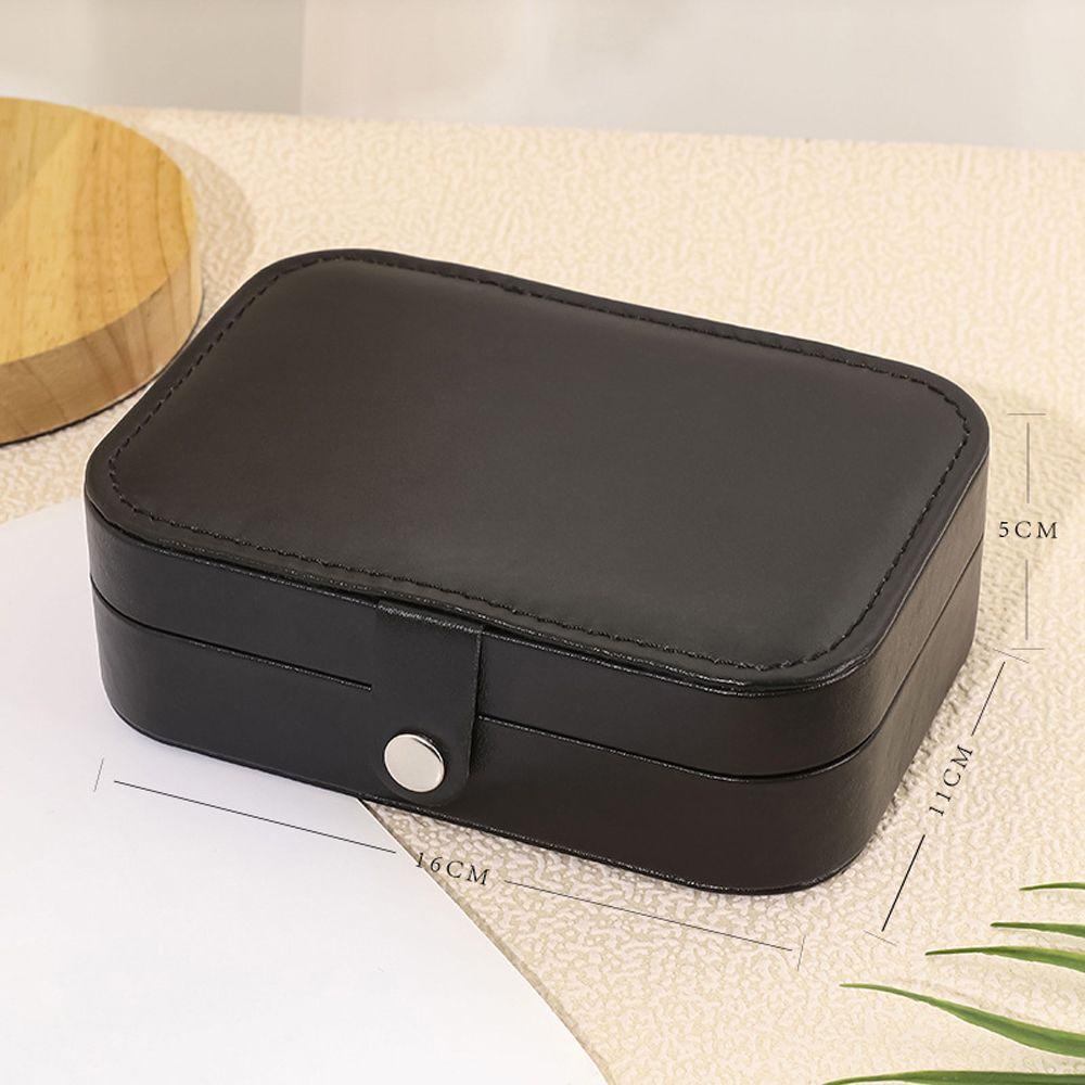 Hộp Đựng Trang Sức Bằng Da PU Hai Tầng Phong Cách Vintage Ốp