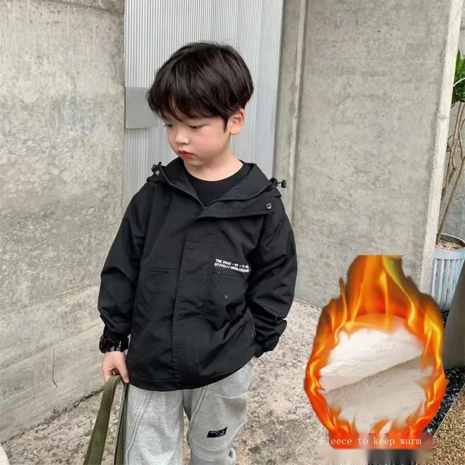 Áo Khoác Gió Có Mũ Trùm Thời Trang Thu Đông Hàn Quốc 2022 Cho Bé Trai