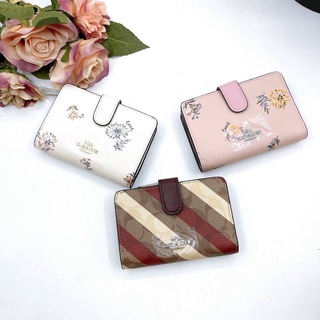 Ví Coach da thật pha canvas nhiều ngăn